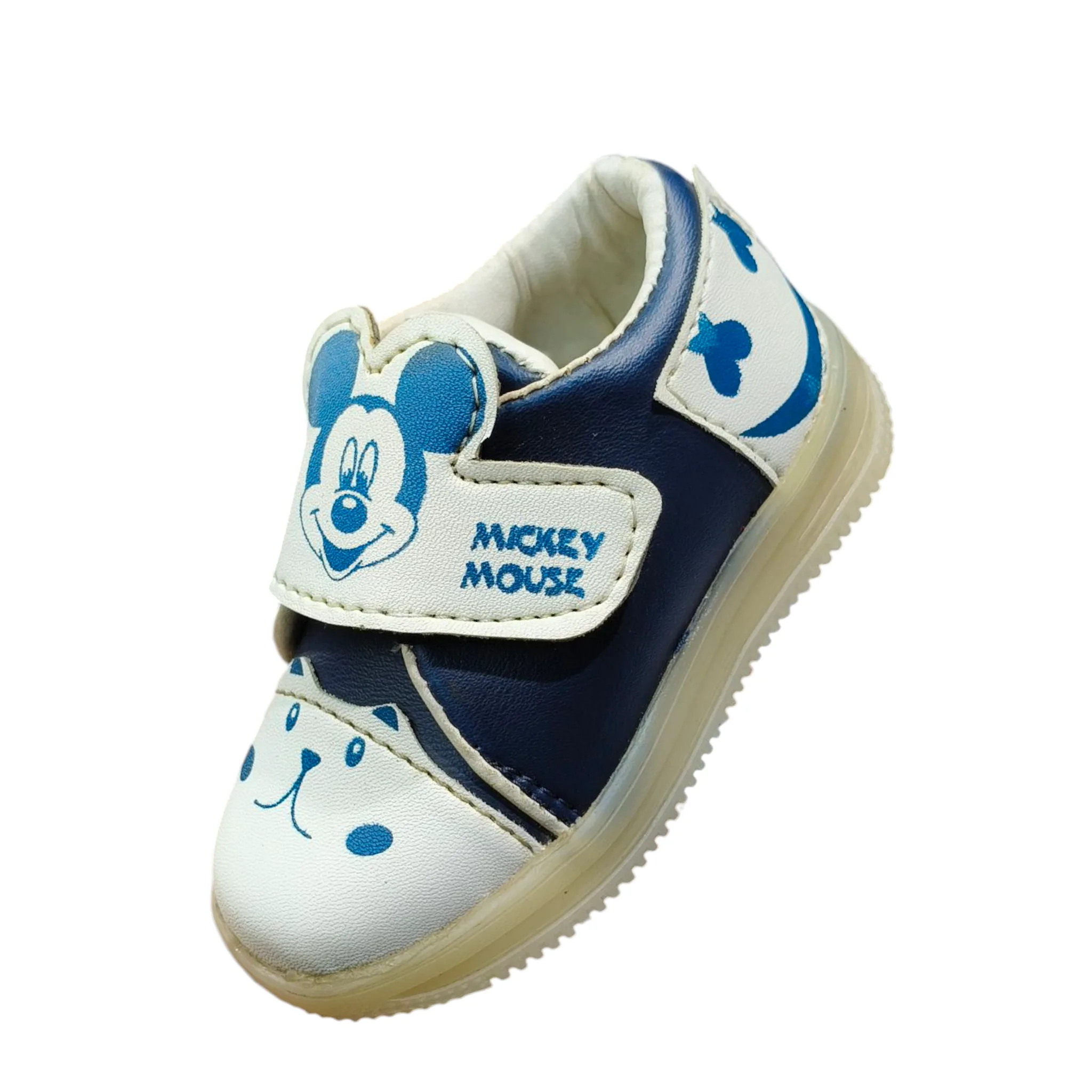 Mickey Mouse Kids Casual Shoes – Navy & White art - g4-02 - Image 2