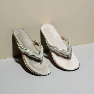 Ladies’ Designer Stonework Slip-On Sandals ART - D39-09