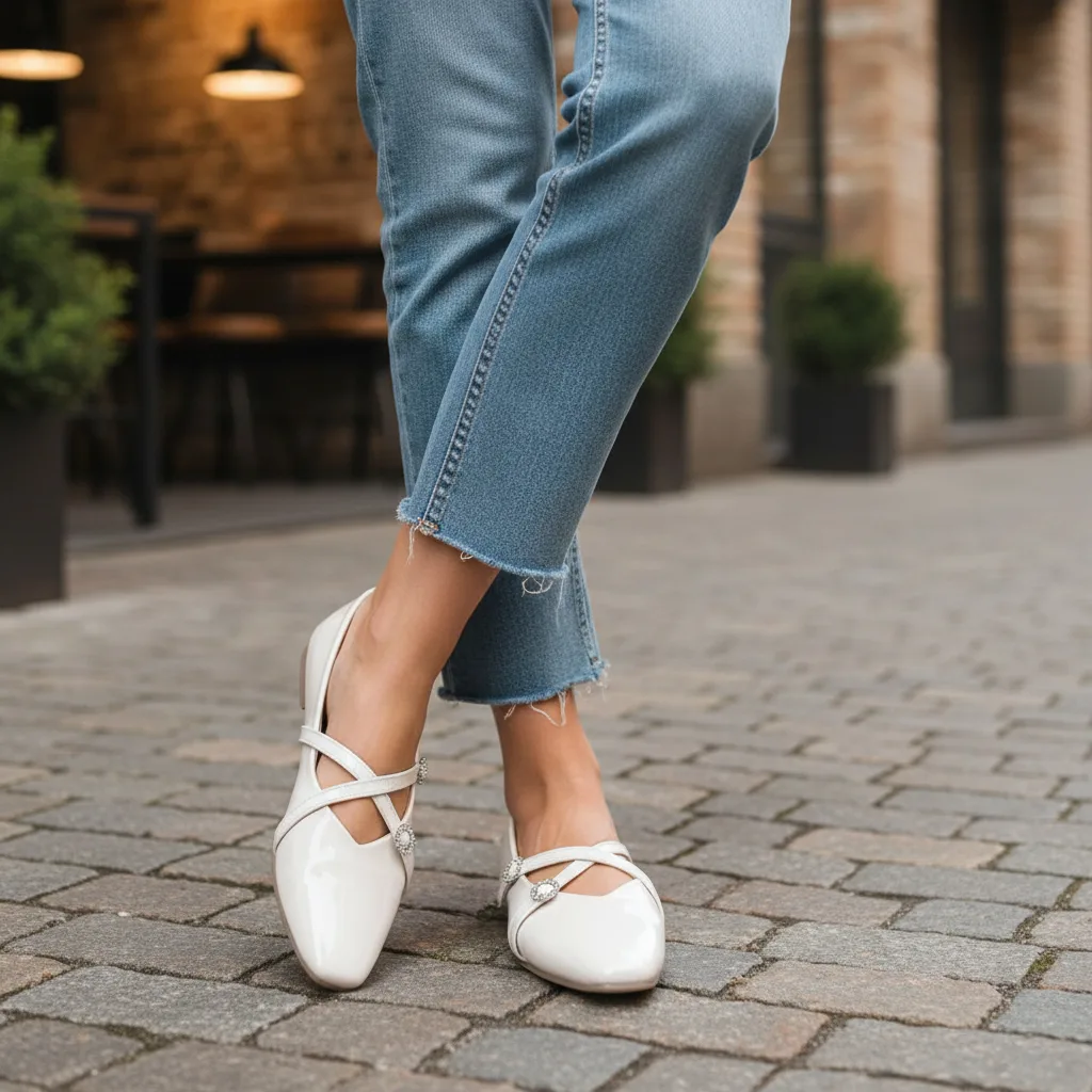 Glam Cross-Strap Ballet Flats 💎 ART - D41-45 - Image 2