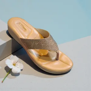 Alize Crystal-Embellished Wedge Flip-Flops ✨ ART - D41-25