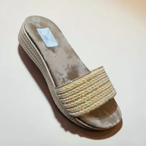 Aura Gilded Pearl Wedge Slides ✨ ART - D44-03