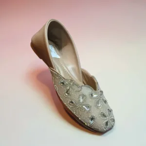Zari & Crystal Embellished Handcrafted Juttis ✨ ART - D44-01